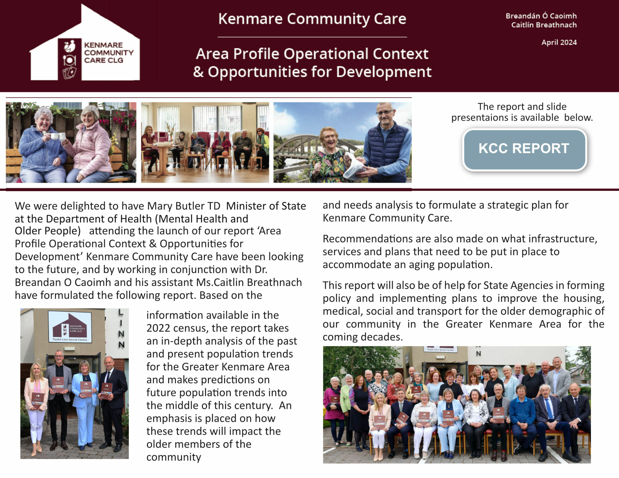 Kenmare community care area profile operational context and opportunities for development